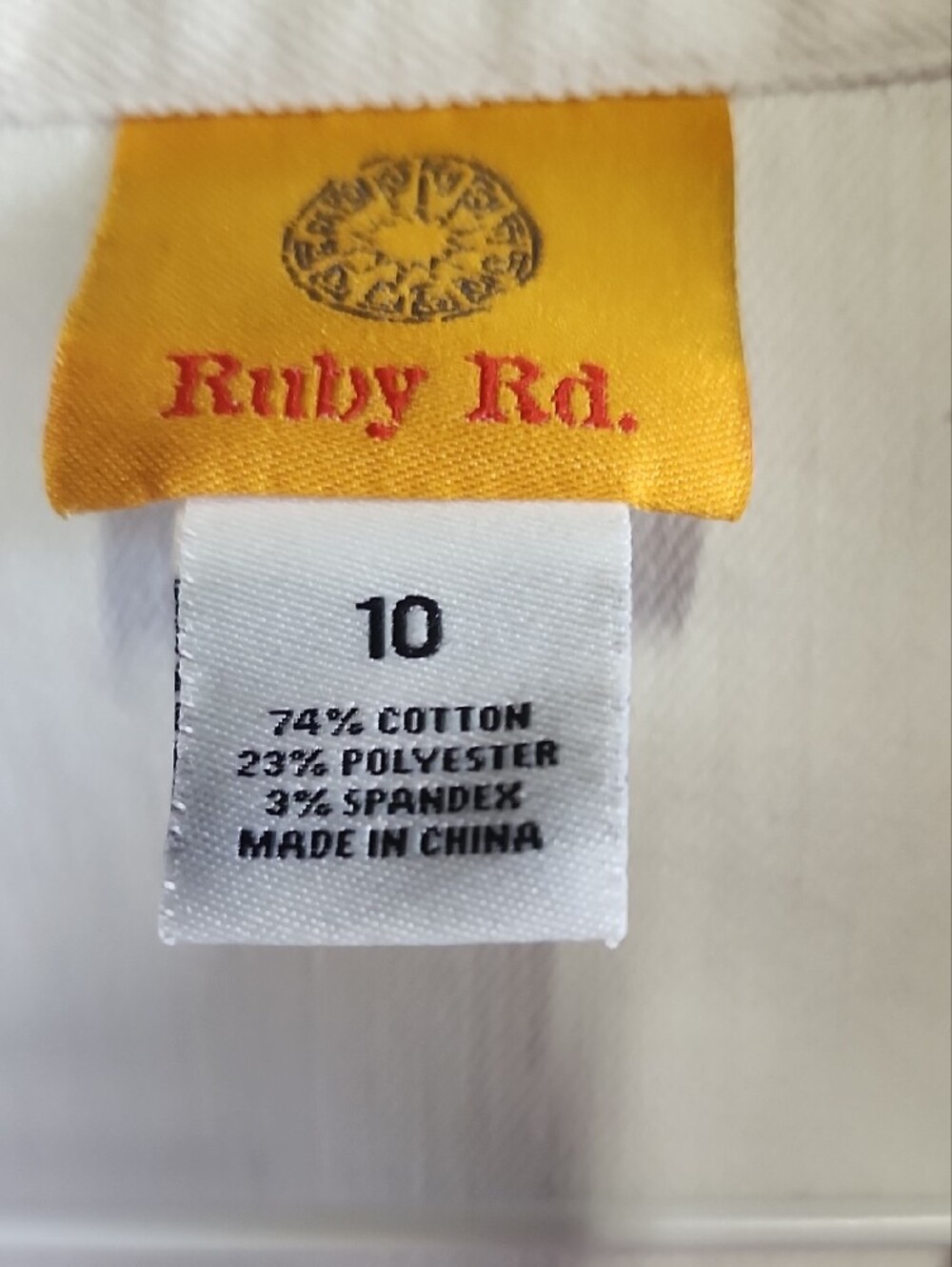 Ruby Rd. White Ruffle-Trim Denim Jacket - Picture 2 of 5